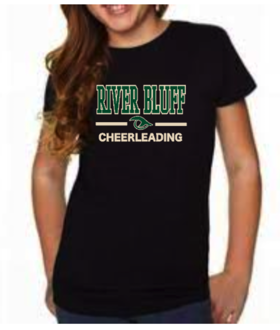 Southern Script River Bluff Cheerleading Girls Princess TeeRiver Bluff High School Spirit Wear